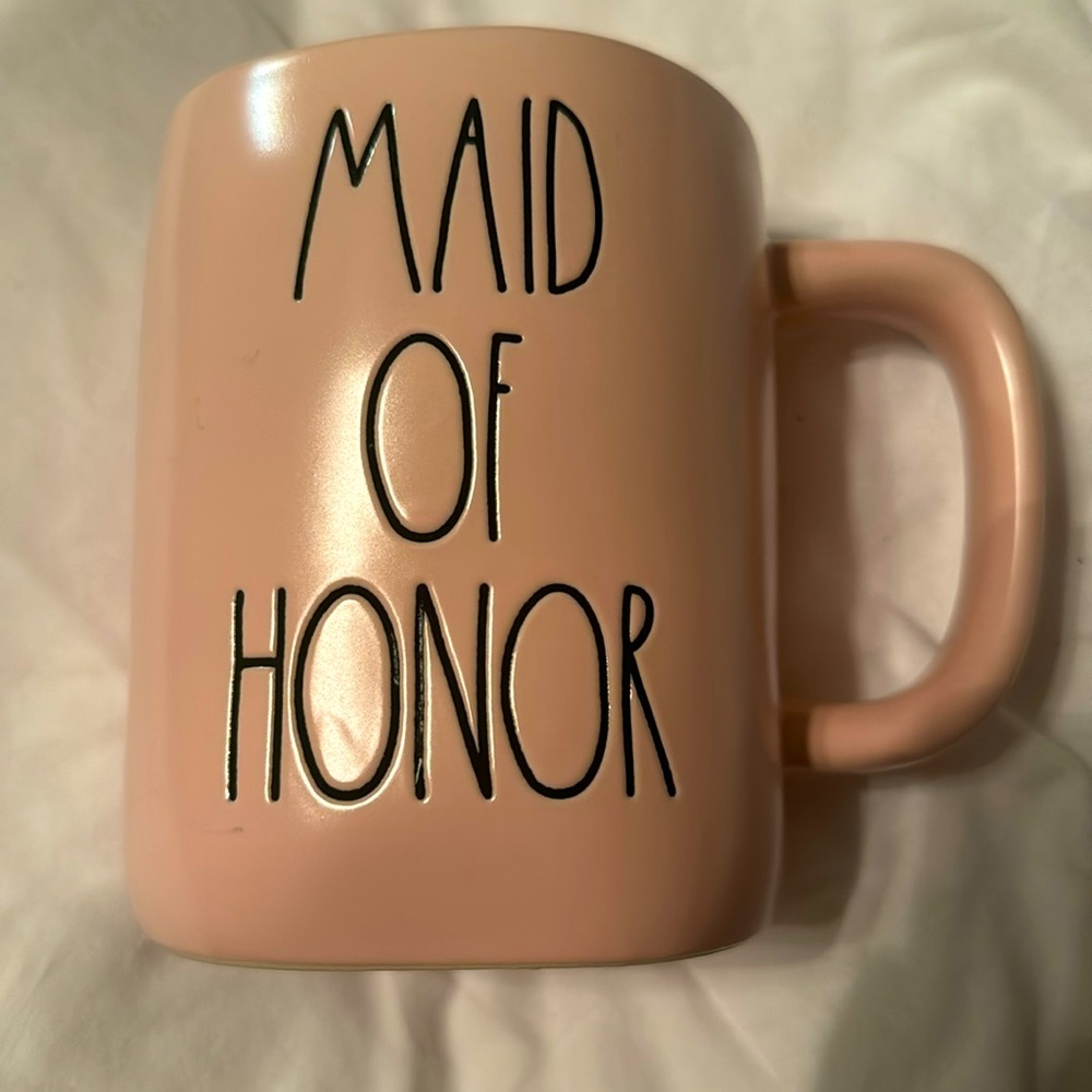 Maid of Honor pink Rae Dunn mug